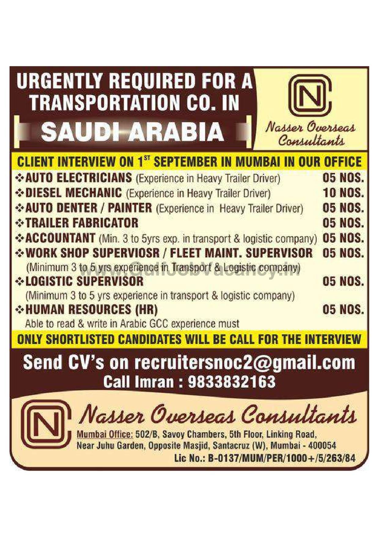 Jobs in Saudi Arabia, Latest Job Vacancies in Saudi Arabia